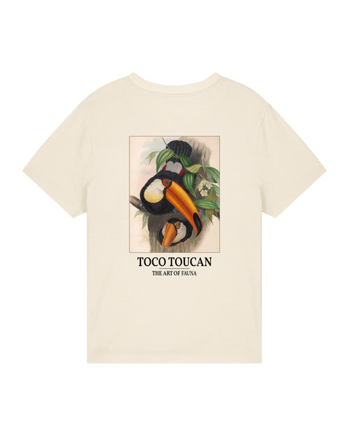 Art of Fauna Women's T-Shirt: Toco Toucan Art, Natural